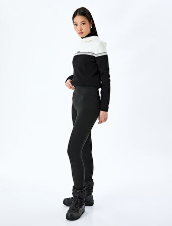 Yüksek Bel Slim Fit Spor Tayt