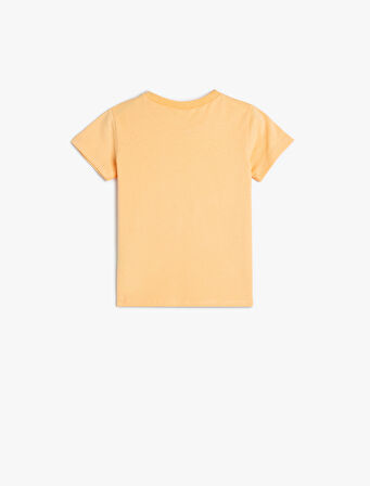 Pamuklu Bisiklet Yaka Kısa Kollu Cep Detaylı Basic Tişört