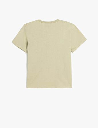 Bisiklet Yaka Oyun Temalı Baskılı Kısa Kollu Pamuklu Tişört