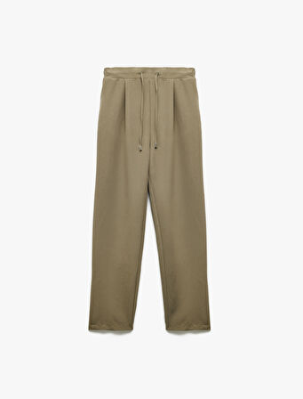 Modal Kumaş Karışımlı Yüksek Bel Cepli Havuç Kesim Jogger Pantolon
