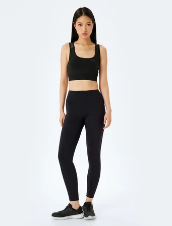 Yüksek Bel Slim Fit Spor Tayt