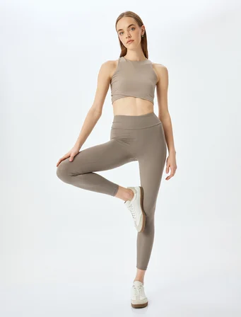 Yüksek Bel Skinny Fit Spor Tayt