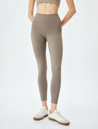 Yüksek Bel Skinny Fit Spor Tayt