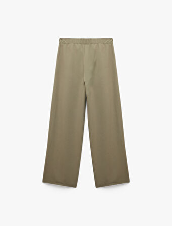 Modal Cupro Kumaş Yüksek Bel Geniş Paça Pantolon