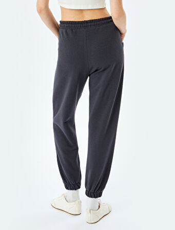 Beli Bağcıklı Pamuk Karışımlı Oversize Jogger Eşofman Altı