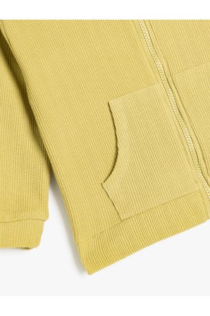 Koton Erkek Bebek Pamuklu Kanguru Cepli Fermuarlı Basic Kapşonlu Sweatshirt