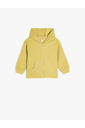 Koton Erkek Bebek Pamuklu Kanguru Cepli Fermuarlı Basic Kapşonlu Sweatshirt