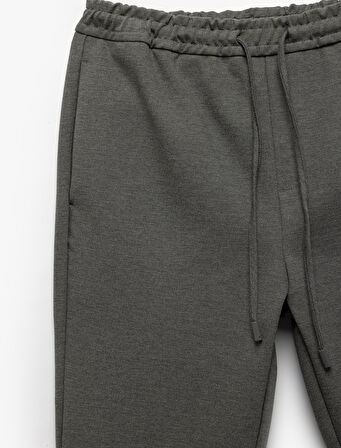 Viskon Karışımlı Beli Bağcıklı Jogger Eşofman Pantolon