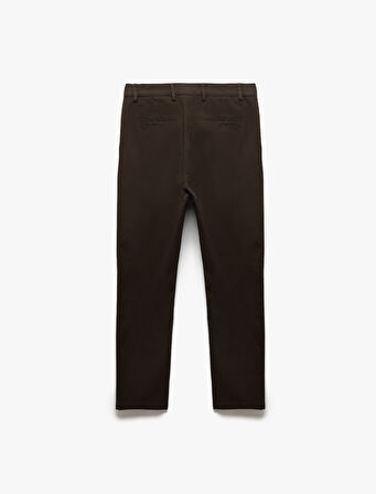 Pamuklu Cep Detaylı Slim Fit Chino Pantolon