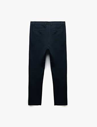 Pamuklu Cep Detaylı Slim Fit Chino Pantolon