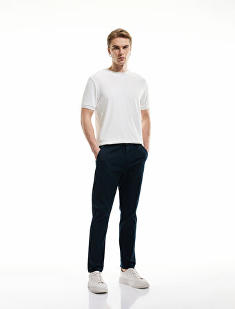 Pamuklu Cep Detaylı Slim Fit Chino Pantolon