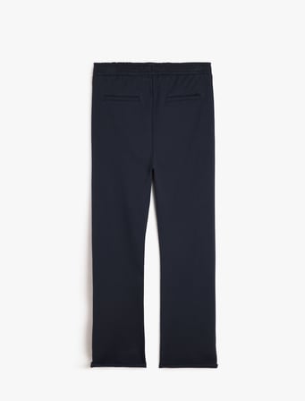 Beli Bağcıklı Cep Detaylı Pamuk Karışımlı Pantolon