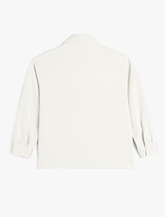 Tek Cepli Uzun Kollu Viskon Karışımlı Basic Mevsimlik Gömlek