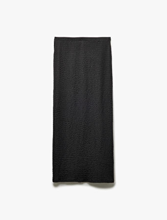 Standart Bel Slim Fit Dokulu Midi Boy Kalem Etek