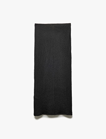 Standart Bel Slim Fit Dokulu Midi Boy Kalem Etek