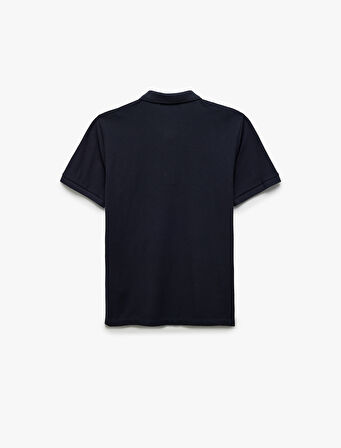 Slim Fit Pamuklu Pike Kumaş Polo Yaka Kısa Kollu Tişört