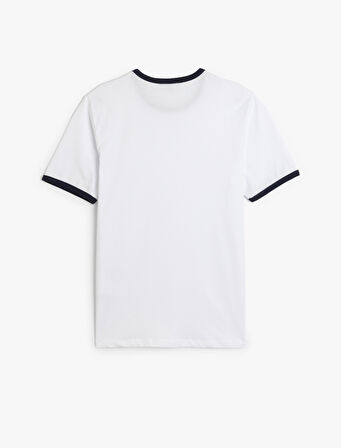 Bisiklet Yaka Kısa Kollu Pamuklu Biyeli Slim Fit Tişört