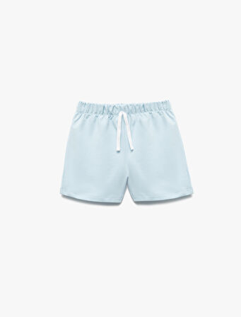 Pamuklu Beli Lastikli Bermuda Basic 2'li Şort Seti