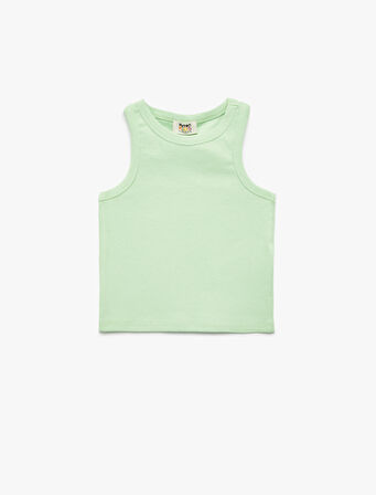 Pamuklu Bisiklet Yaka Fitilli 2'li Basic Atlet Seti