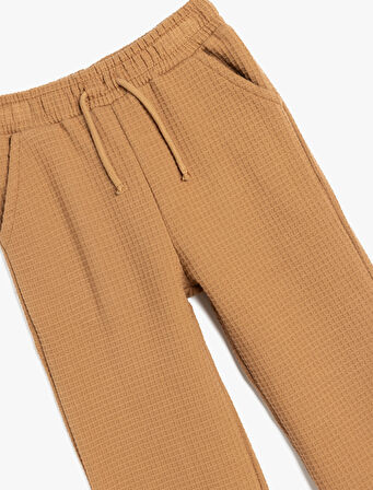 Beli Bağlamalı Cep Detaylı Pamuklu Basic Eşofman Altı