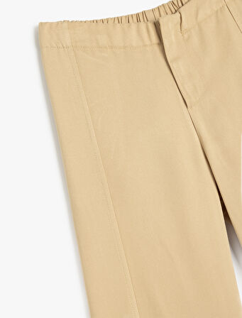 Bol Paça Viskon Kumaş Basic Pantolon