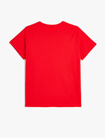 Bisiklet Yaka Kısa Kollu Pamuklu Basic Tişört