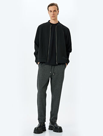 Katlamalı Paça Beli Bağcıklı Eşofman Altı