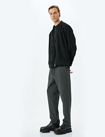 Katlamalı Paça Beli Bağcıklı Eşofman Altı