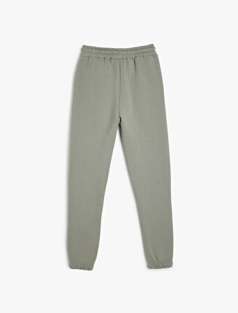Cep Detaylı Beli Bağlamalı Şardonlu Basic Jogger Eşofman Altı
