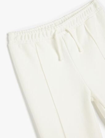 Beli Lastikli Dikiş Detaylı Basic Pantolon