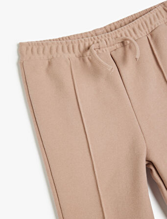 Beli Lastikli Dikiş Detaylı Basic Pantolon