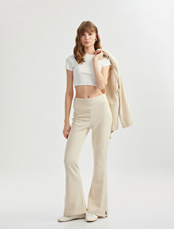 Slim Fit Üç İplik İspanyol Paça Eşofman Altı