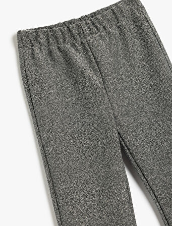 Simli Slim Fit İspanyol Paça Pantolon