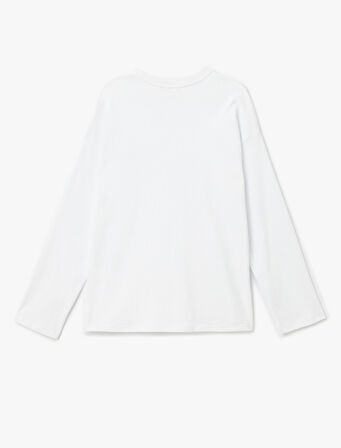 Uzun Kollu Bisiklet Yaka Oversize Tişört