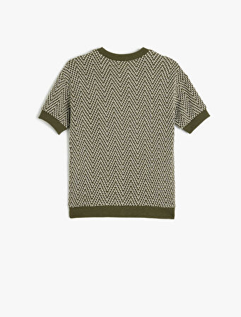 Bisiklet Yaka Kısa Kollu Oversize Sweatshirt