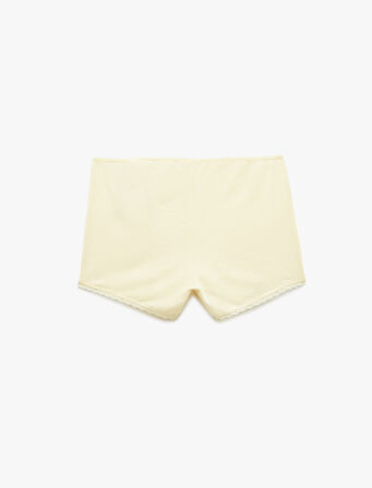 Modal Karışımlı Dantel Detaylı Şort Pijama Altı
