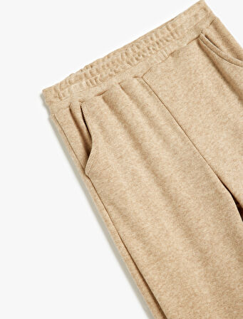 Beli Lastikli Cep Detaylı Viskon Karışımlı Jogger Eşofman Altı