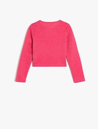 Bisiklet Yaka Slim Fit Uzun Kollu Bluz