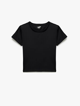 Bisiklet Yaka Slim Fit Kısa Kollu İnterlok Spor Tişört