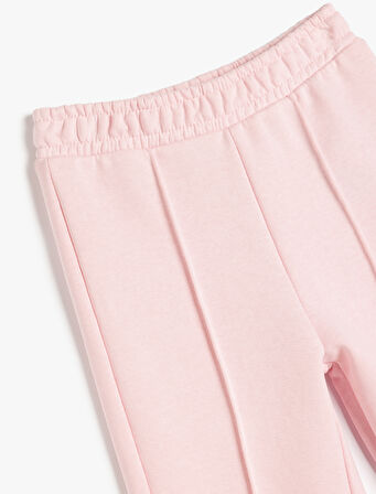 Beli Lastikli Nervürlü Basic Jogger Eşofman Altı