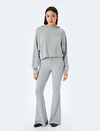 Viskon Karışımlı Beli Bağlamalı İspanyol Paça Pijama Altı