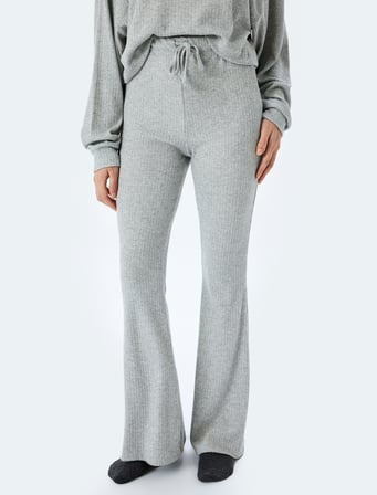 Viskon Karışımlı Beli Bağlamalı İspanyol Paça Pijama Altı