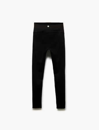 Yüksek Bel Dikiş Detaylı Skinny Fit Spor Tayt