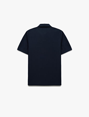 Dokulu Regular Fit Basic Kısa Kollu Polo Yaka Tişört