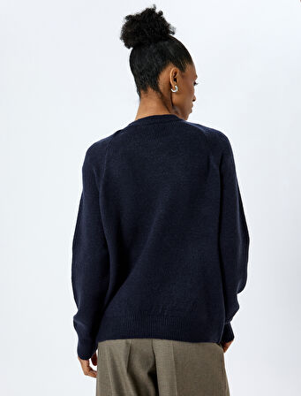 Yumuşak Dokulu Uzun Kollu Bisiklet Yaka Triko Kazak