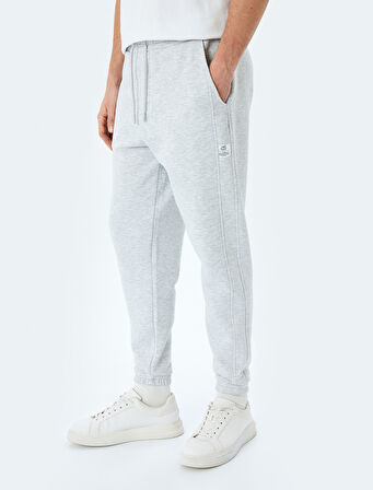 Pamuk Karışımlı Cepli Dikiş Detaylı Şardonlu Lastikli Paça Beli Bağcıklı Jogger Eşofman Altı