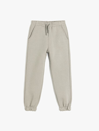 Beli Lastikli Cep Detaylı Basic Jogger Eşofman Altı