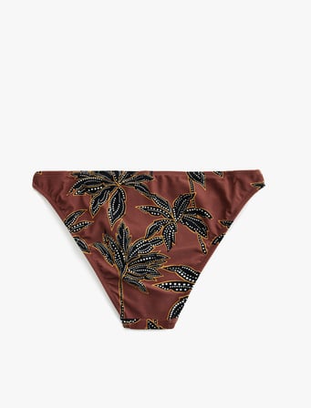 Astarlı Çiçek Desenli Bikini Altı