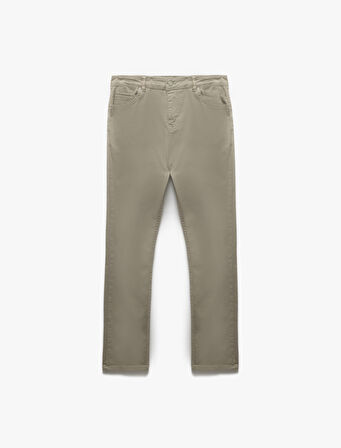 Pamuklu Straight Fit Gabardin Pantolon