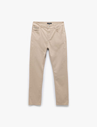 Pamuklu Straight Fit Gabardin Pantolon
